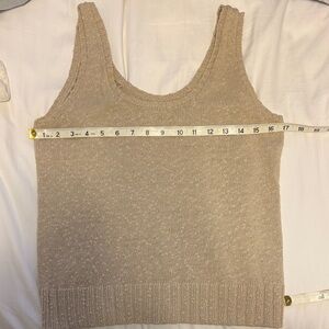 LOFT Beige Scoop Neck vest Sweater